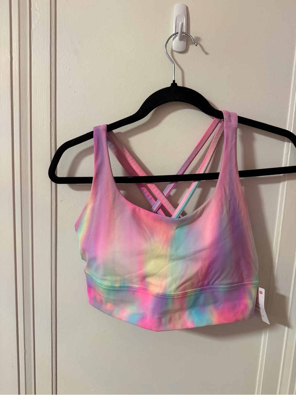 lululemon athletica Pastel Tie-Dye Crisscross Sports Bra - Pink, Yellow, Blue